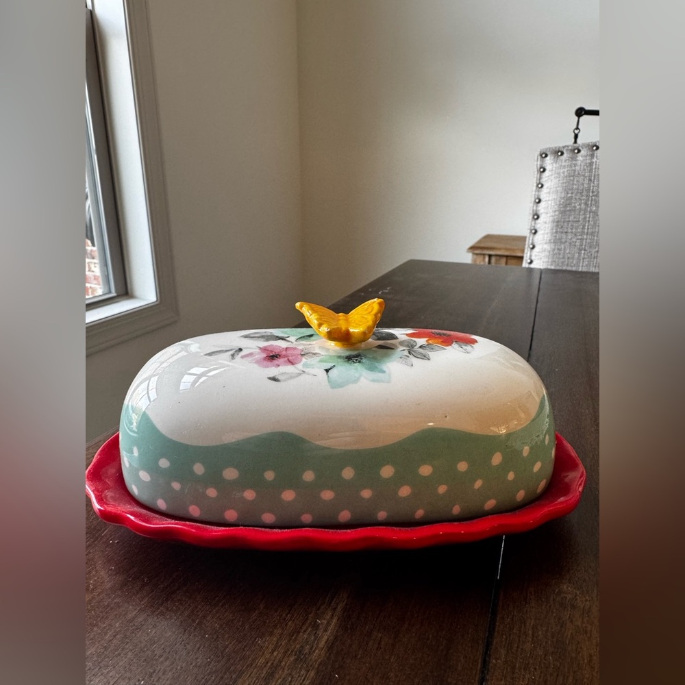 The Pioneer Woman Butter Dish Flea Market Floral